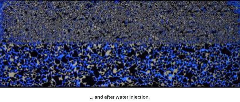 Illustration representing polymer mobility control studies